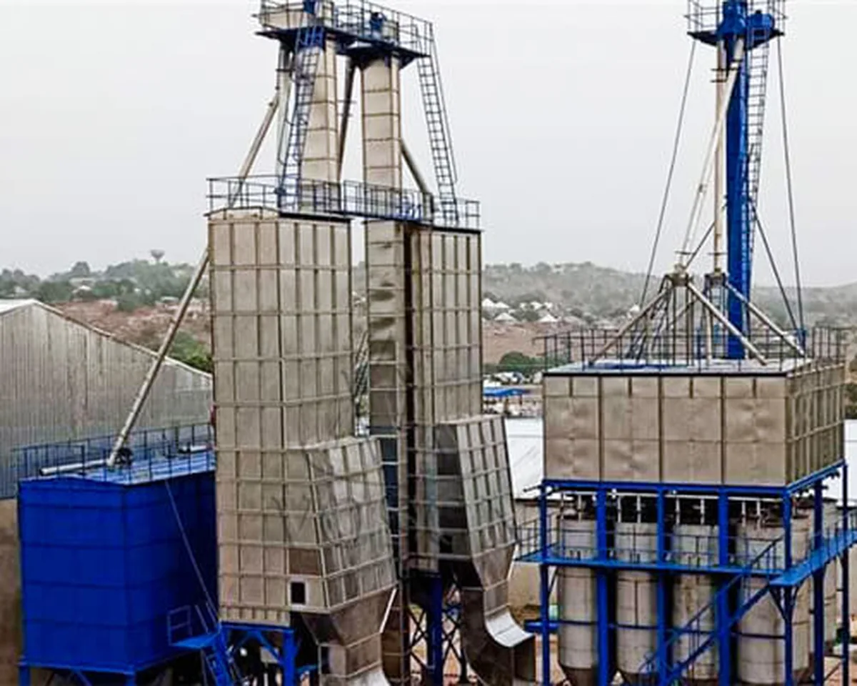 Parboiled rice drying towers used in project cost planning