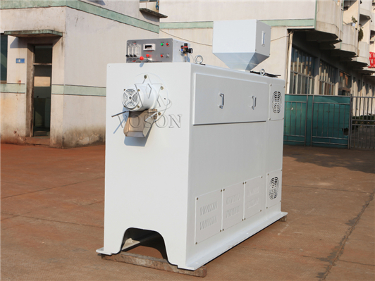 Commercial rice polishing machine photographed at the factory
